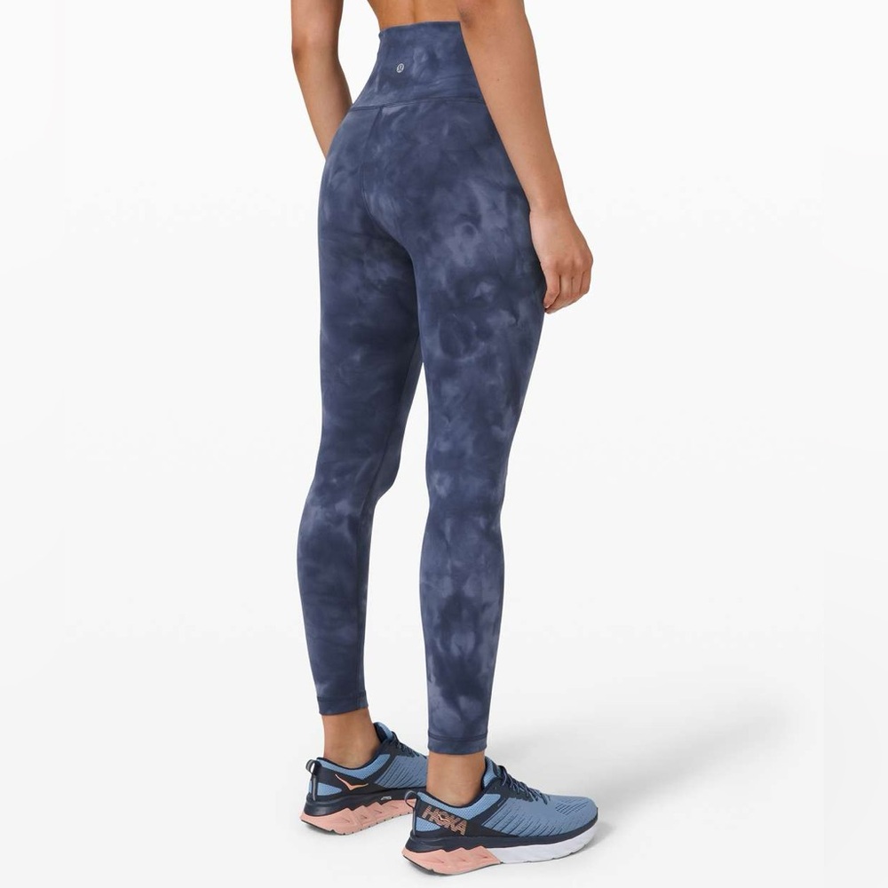 Lululemon Wunder Under Train Leggings – Blue Tie-Dye, Size 6